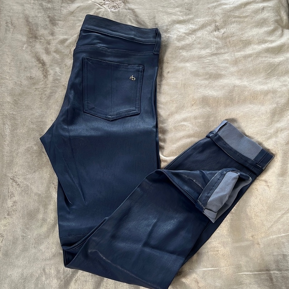 Rag n bone Navy Leather Pants
